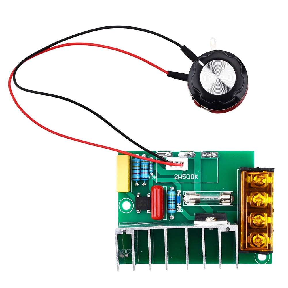 AC 0-220V 4000W Motor Speed Controller SCR Electronic Voltage Regulator Module Motor LED Swith Speed Control Knob