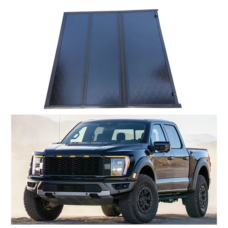 Truck Bed Cover Aluminum Hard Tri-Fold Embedded High Quality Car Accessories Tonneau Cover For Nissan Titan 6.5ft