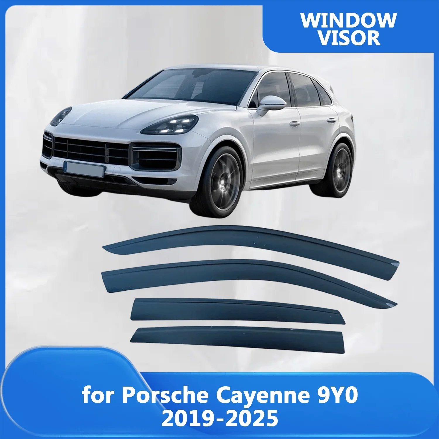 

Window Visor for Porsche Cayenne 9Y0 2019 2020 2021 2022 2023 2024 2025 Wind Deflectors Rain Guards Door Visor Vent Shades Sun
