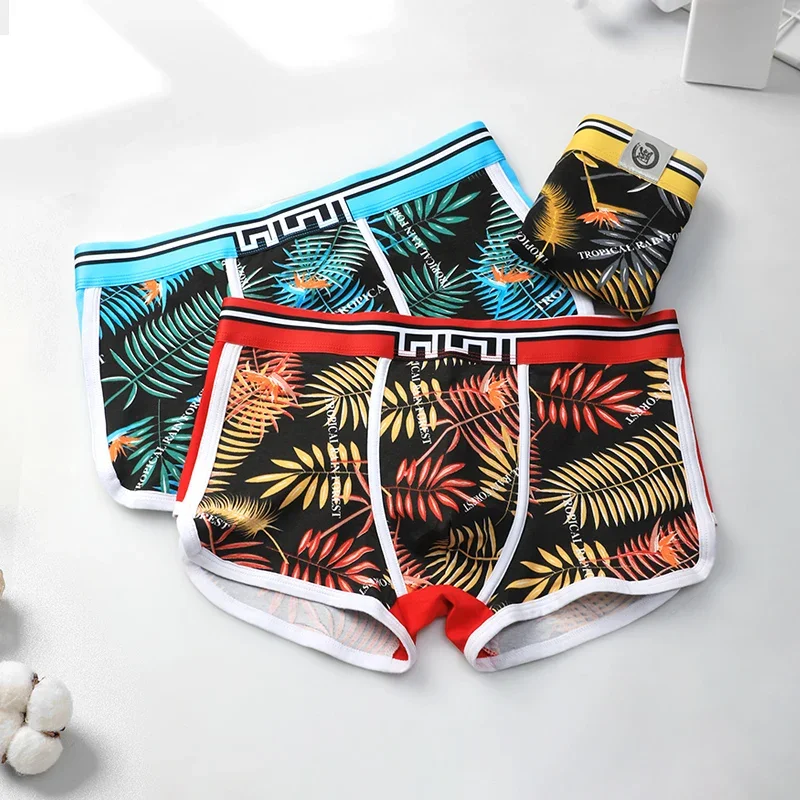 

1pc Men's underwear Summer slim boxers Breathable boys teen boxers Cotton men's underwear cotton men's