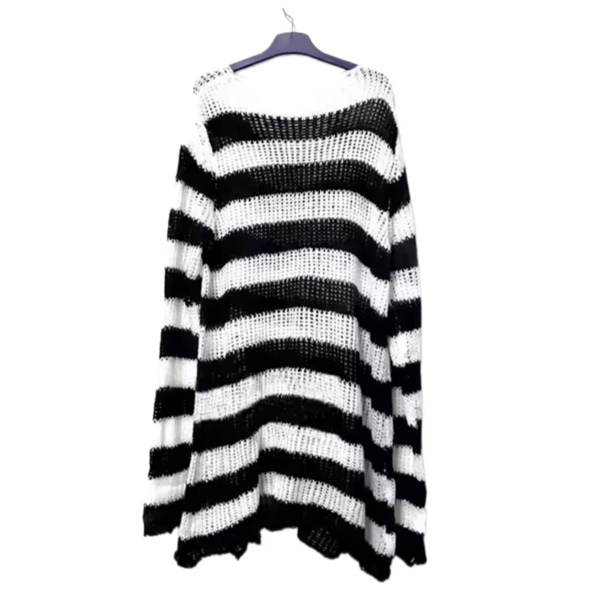 Anime NANA Okazaki Shinichi Cosplay Costume Unisex Stripe Knitted Sweater Ripped Irregular Sweaters Wig Man Woman Party Suit - view 4