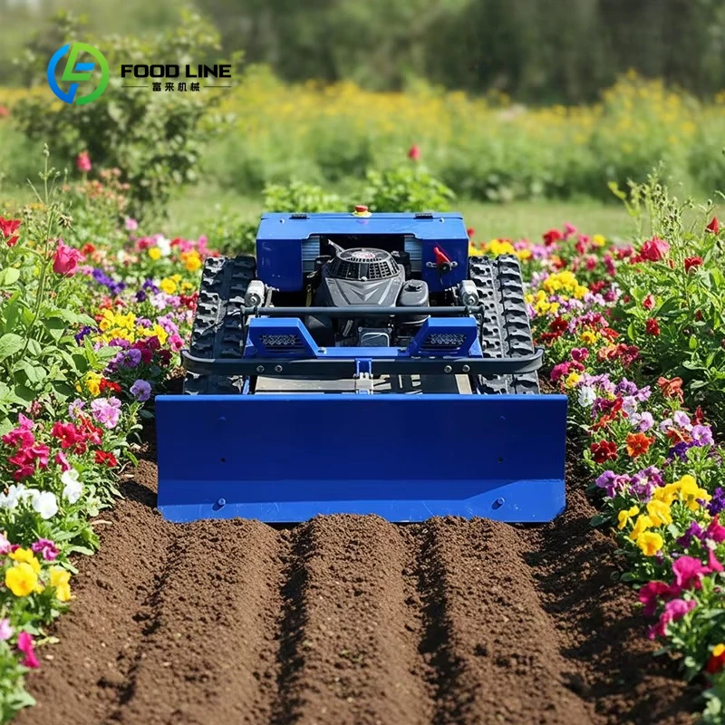 Custom Cordless Electric Crawler Lawn Mower 550mm Heavy Duty Agricultural Garden High Efficiency Grass Cutting Machine