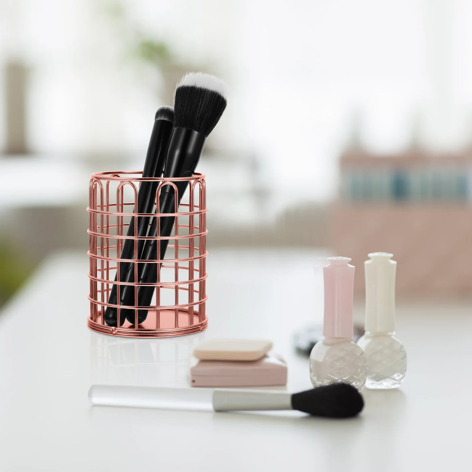 

1Pcs Desktop Makeup Brush Storage Box Creative Brush Organizing Holder Compact Storage Case Office Box