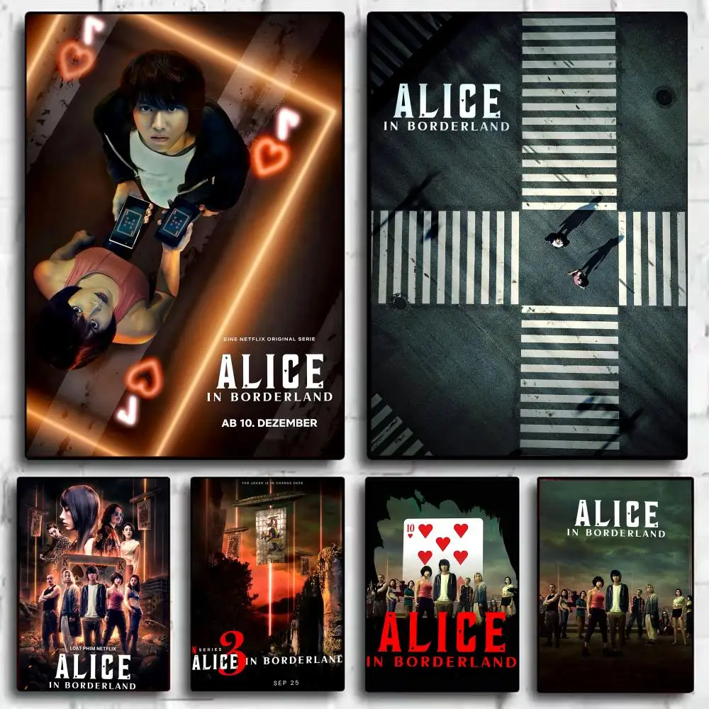 Classic Movie A_Alice In B_Borderland Poster Decorative Wall Art Stickers Mural Photo Print for Home Living Room Hallway Decor