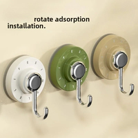 Wall-mounted Suction Cup Hook Strong Without Drilling Coat Bag Bathroom Door Kitchen Towel Hanger Hooks Home Storage Accessories