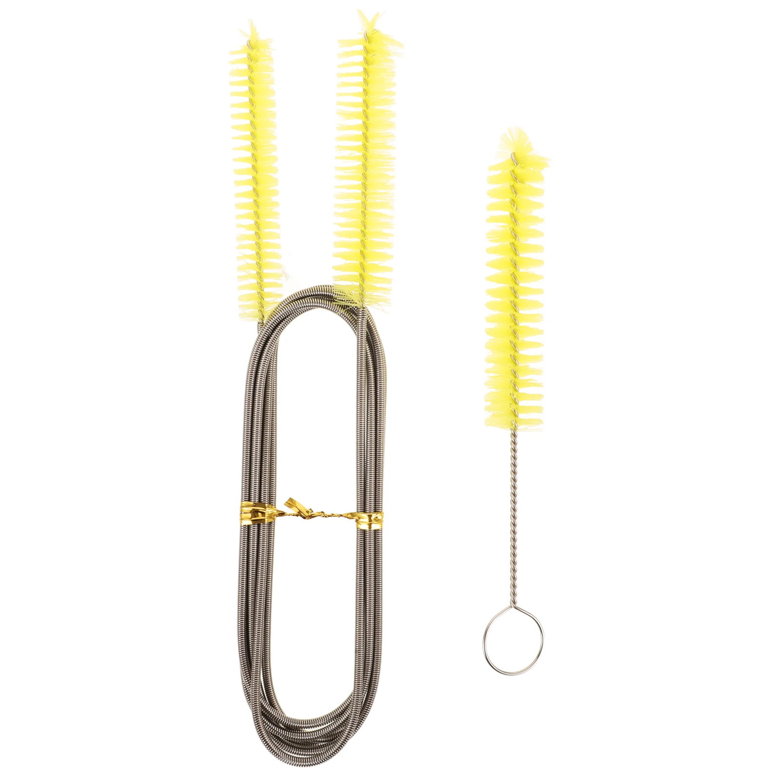 

2 Pcs Cleaning Brush Set Expanding Brushes Spring Scrub for Yellow Multifunctional Scrubbing