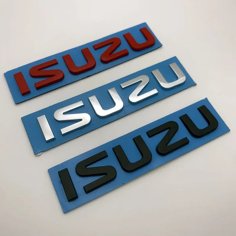 1pcs 3D ABS ISUZU car Letter Emblem Rear tail trunk badge sticker Decal styling auto Accessories - Image 3