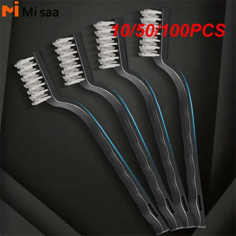 10/50/100PCS Wire Cleaning Brush Effective Cleaning High Quality 12g Stainless Steel Wire + Abs Convenient Handle Cleaning Tools