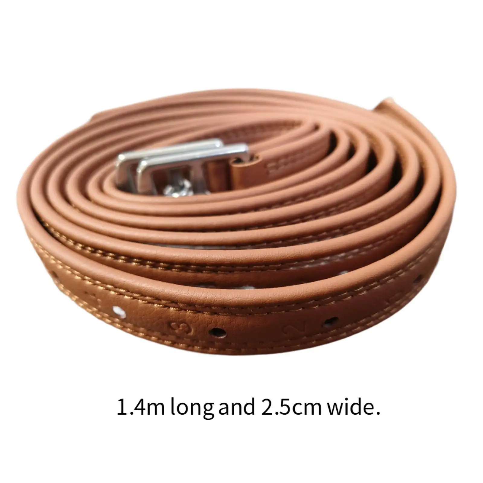 2 قطعة جلد الركاب مع أبازيم لوازم الاستقرار قابل للتعديل لينة قسط 1.4 متر طول معدات الفروسية #6