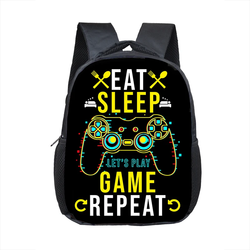 Funny Choose Your Weapon Gamer Pattern Backpack Children School Bags Video Game Fan Boobag Kids Kindergarten Toddler Bags