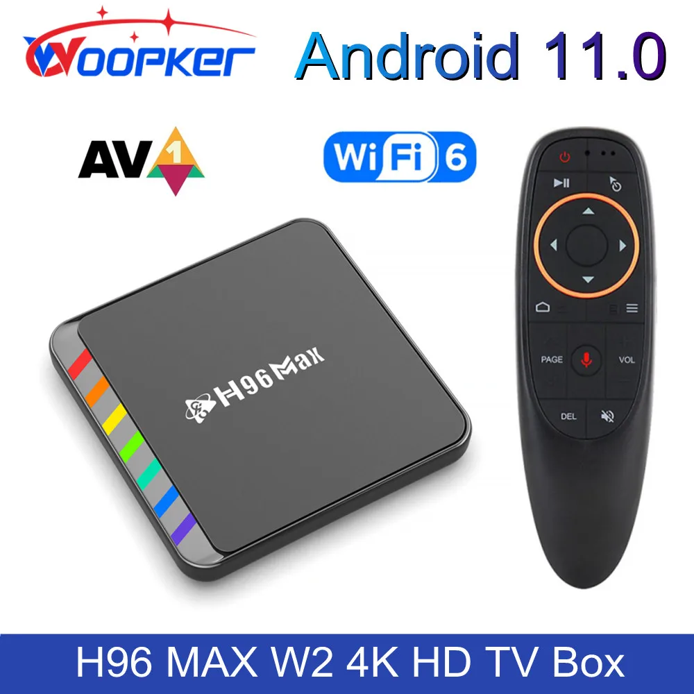 

Woopker H96 Max W2 TV Box Android 11 4G 64GB 32GB 4K Wifi6 BT5.0 Media player H96MAX Smart TVBOX S905W2 Set top box 2GB16GB