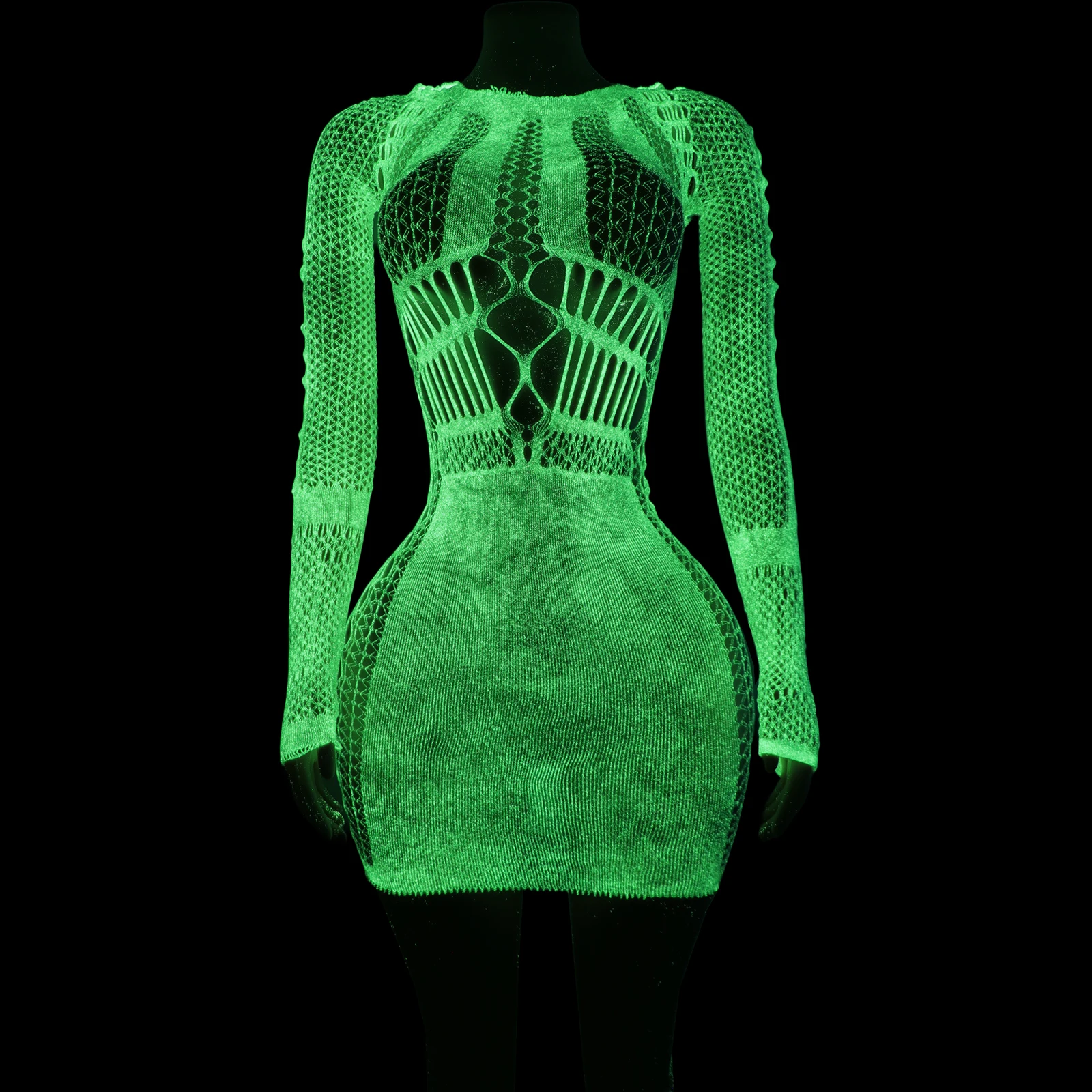 

Платье с рукавами с цветочным узором, светящееся боди, экзотическая танцевальная одежда для ночного клуба, сексуальный женский клубный наряд для выступлений, рейв-сцена