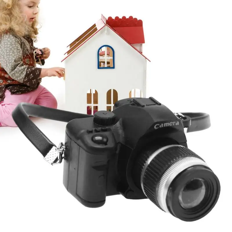 Mini Retro Camera Digital SLR Camera For Dollhouse Photography Props Vintage Camera Model Doll Accessories Mini Decoration