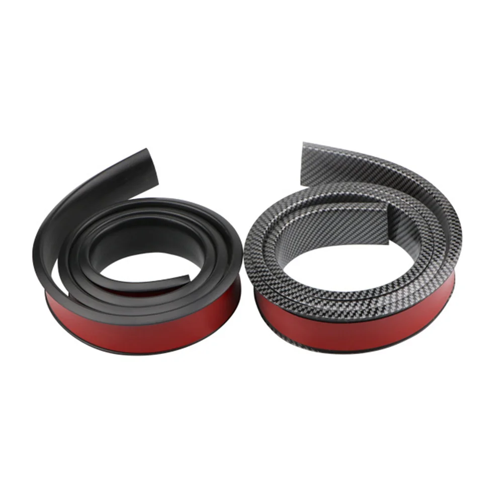 عجلة الحاجب المضادة للتصادم قطاع 5.5 سنتيمتر X 1.5 متر أسود أحمر دائم مرنة إطار السيارة حامي واقي من الطين مقاومة للخدش ل