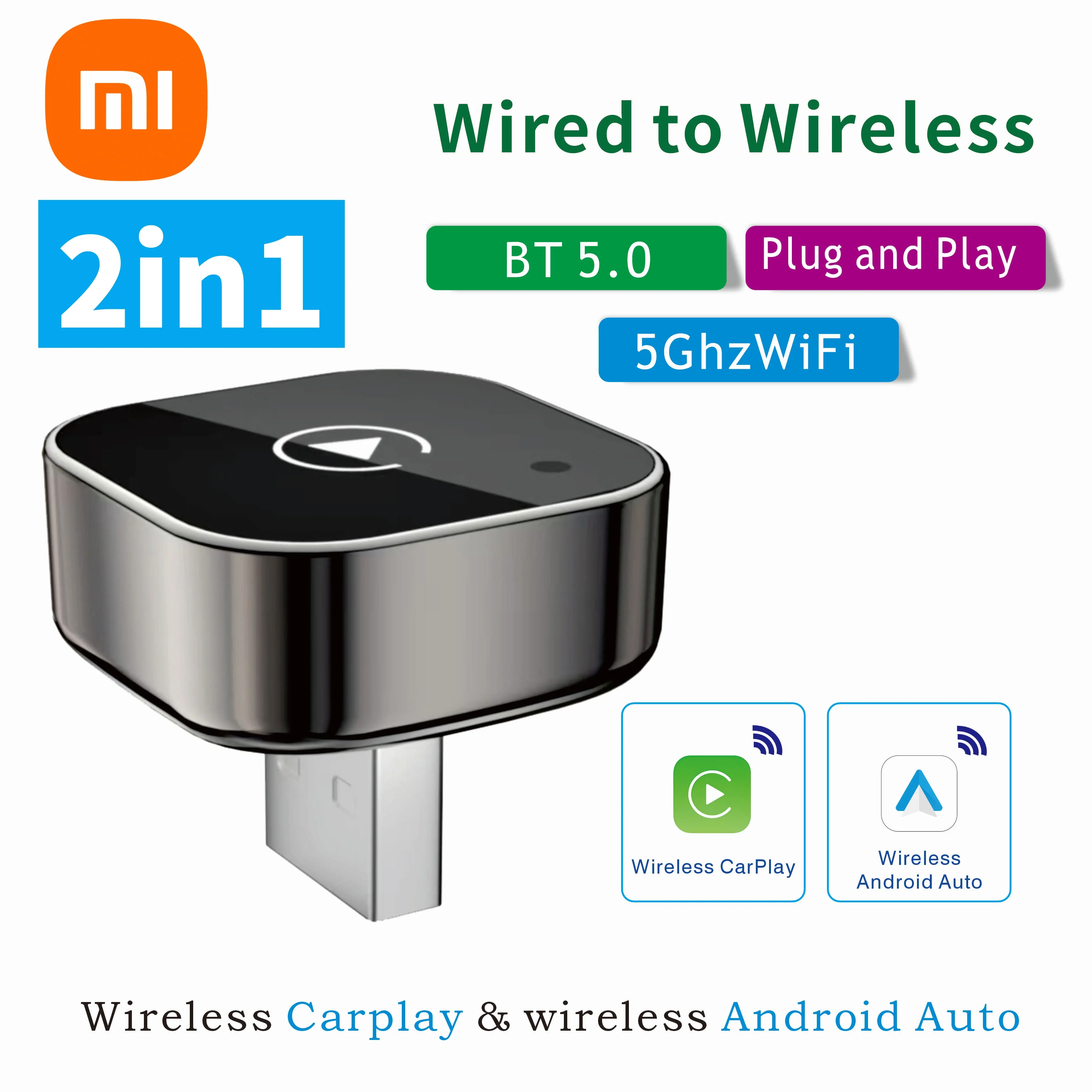 yZ[zXiaomi 2 in 1 L疳ւ̕ϊ CarPlay Android Auto A_v^[ OEMJ[XeIp USBhOt X}[g~j{bNX vOAhvC Bluetooth