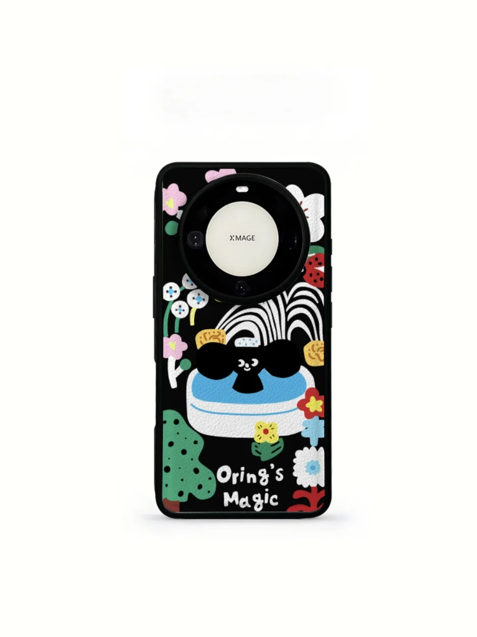 

QX Mate60 pro Phone Case Women's Style Thermal Spring Leather Texture Anti-Fall Cartoon Design Premium Feeling Protection