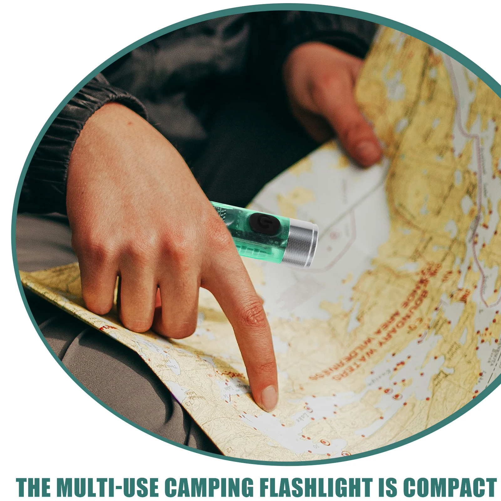 

Outdoor Flashlight with Magnetic Base Compact Led Small High-strength Portable Mini Green Rechargeable