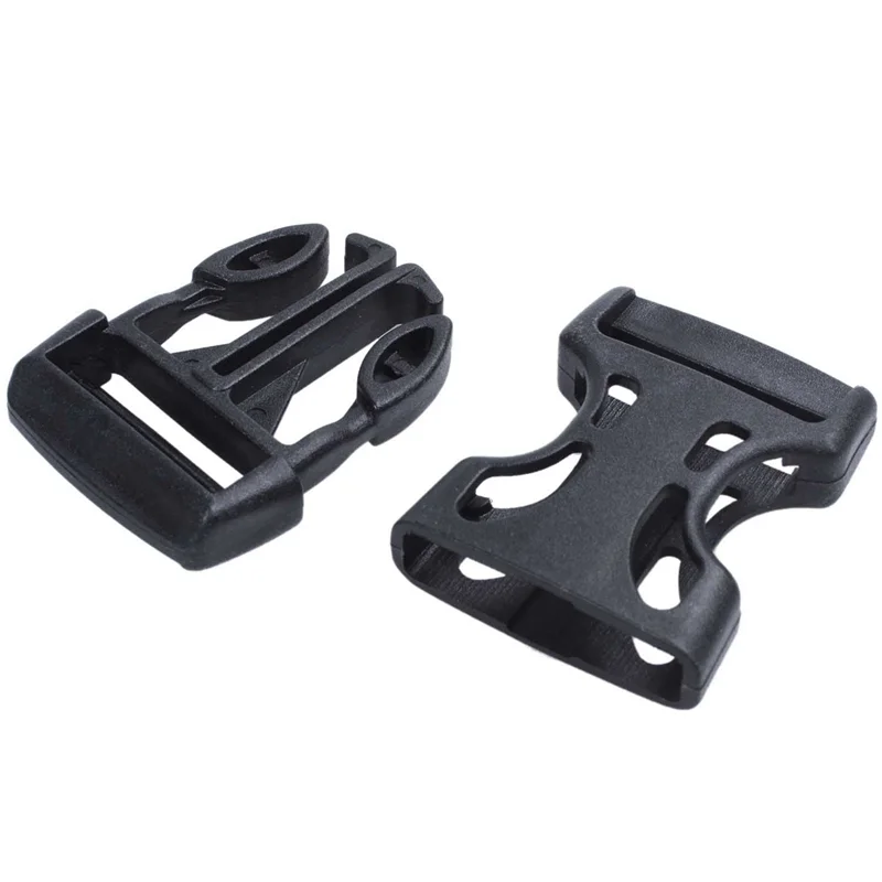 

ABRT-12Pcs Plastic Side Quick Release Buckles Clip For 25Mm Webbing Band Black