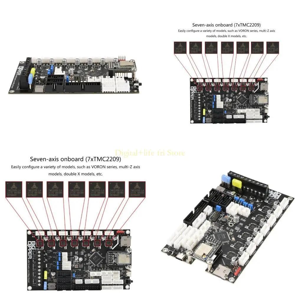 

E06D обновление 3D-принтер Silent Board 3 Mini 5+Adapter Wi-Fi 7-way TMC2209