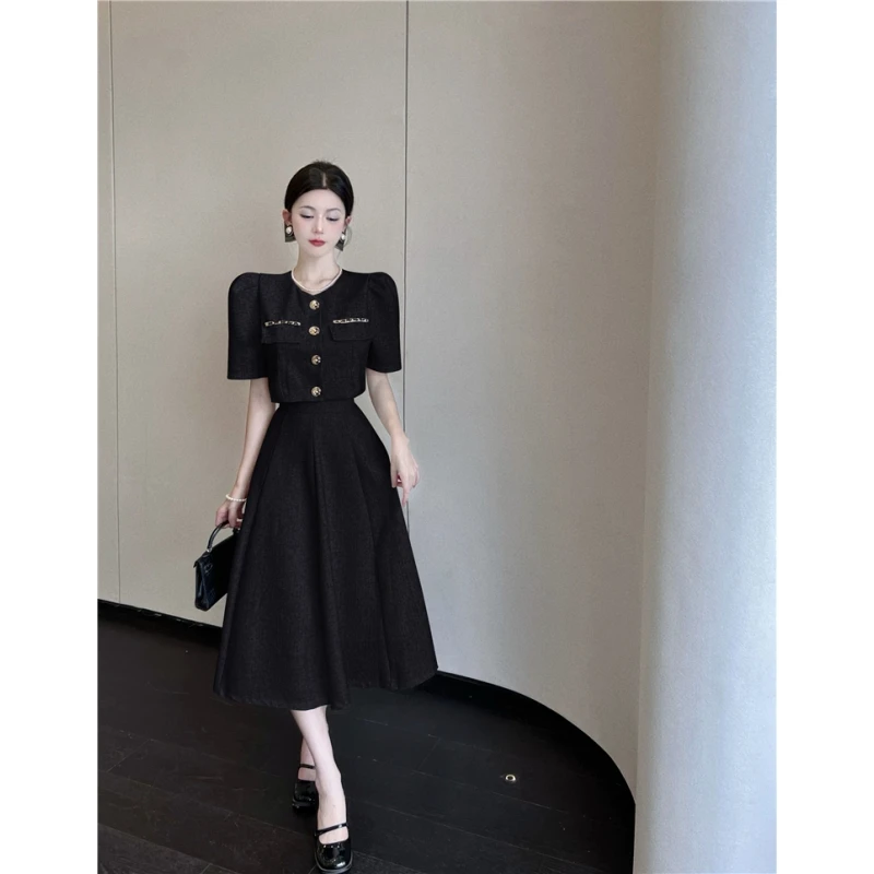 

Fashionable Short Outerwear Skirt Set Elegant Ladylike Two-Piece Women's Suit Autumn 2024 Trendy Ensemble