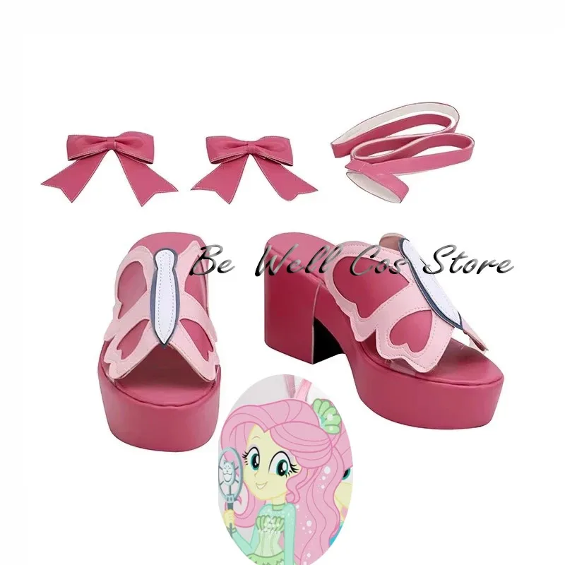 

Anime Fluttershy Cosplay Shoes Boots Game Role Play Uniform Women Girls Halloween Props