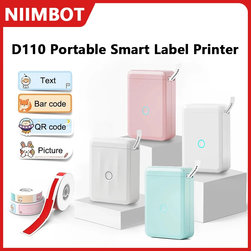 Niimbot D110 Mini Portable Thermal Printer Without Ink Self-Adhesive Label Maker Printer For Thermal Paper Stickers Machine NEW