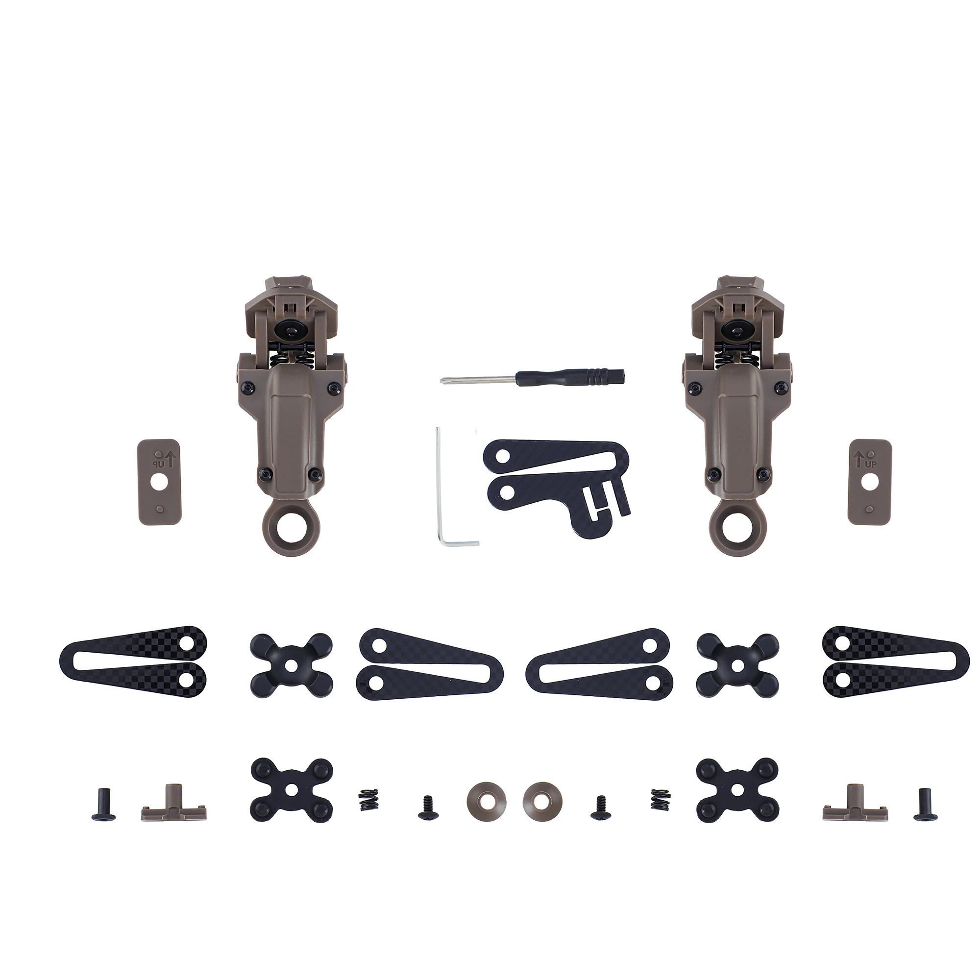 Тактический адаптер-кронштейн для наушников с шумоподавлением COMTAC II III для стрельбы из углеродного волокна