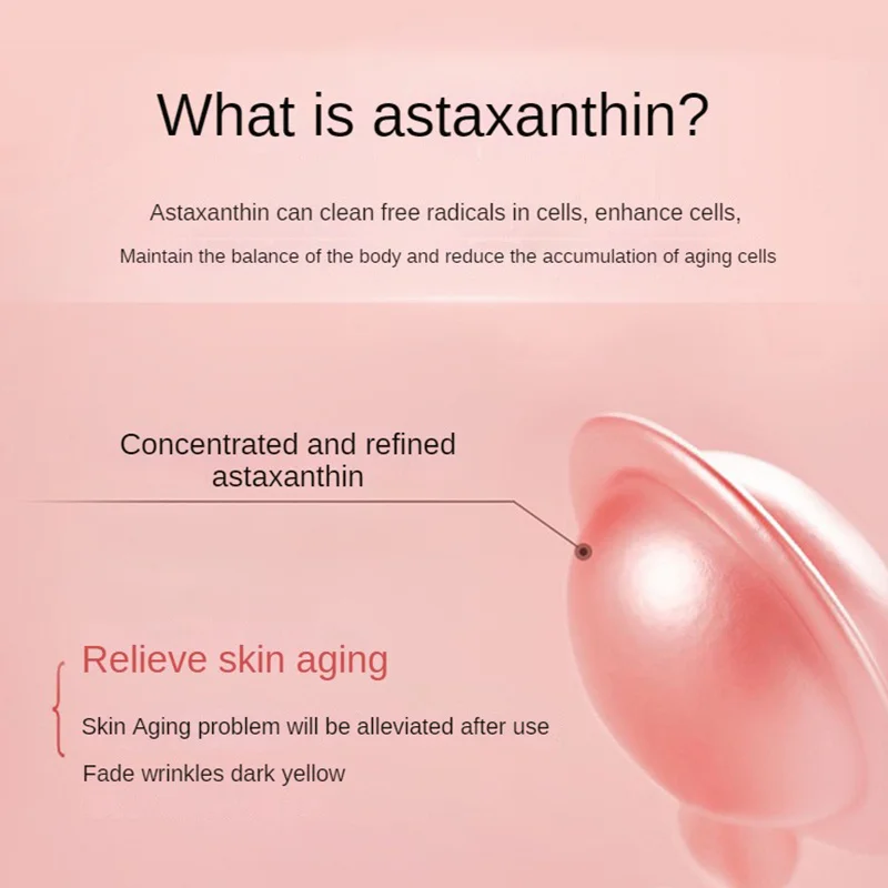 Astaxanthin Extract Revitalize Nourishing Visible Results Effective Fast Absorption Boosts Collagen Production Capsule