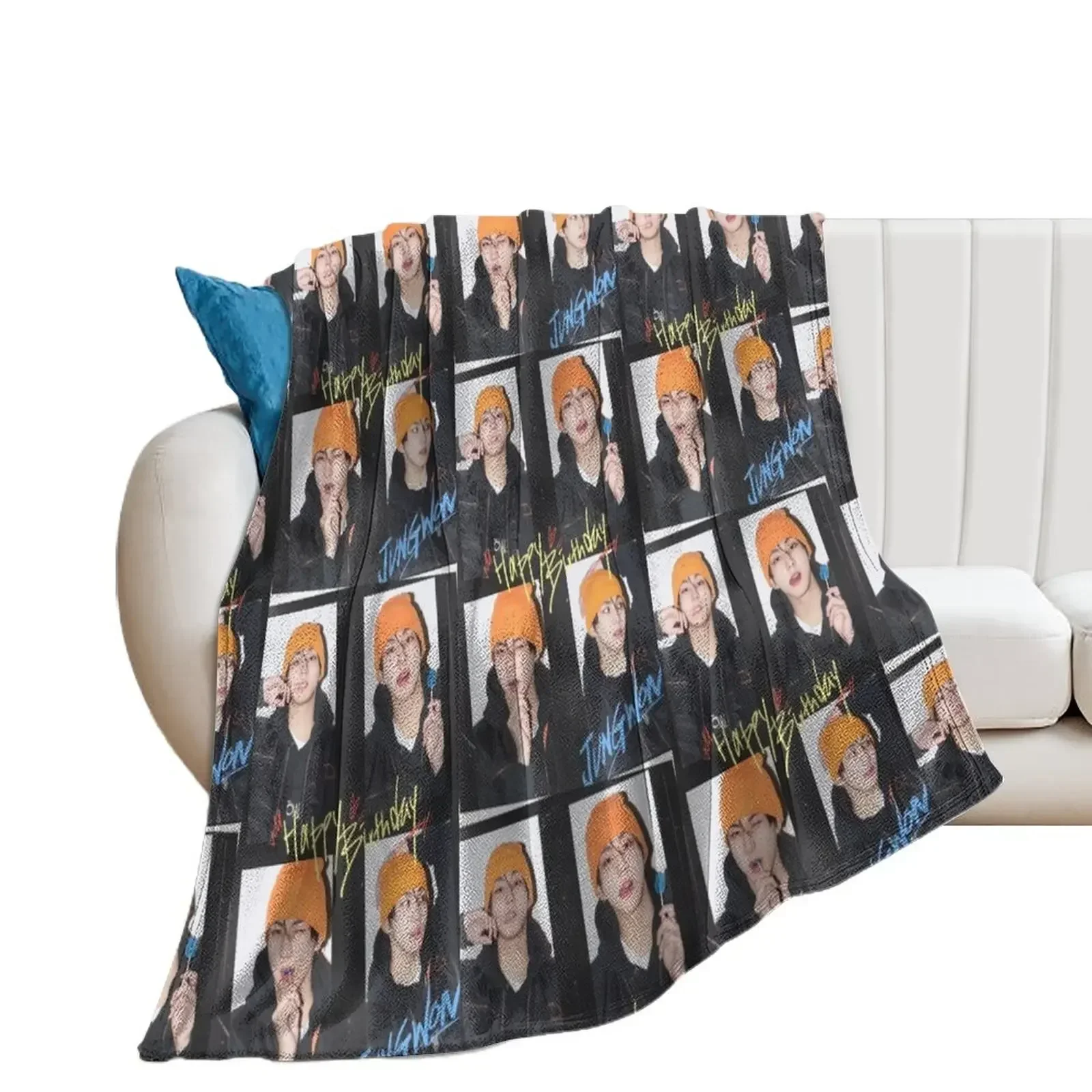 JUNGWON birthday (KPOP) Throw Blanket sofa bed For Baby Plush Heavy Blankets