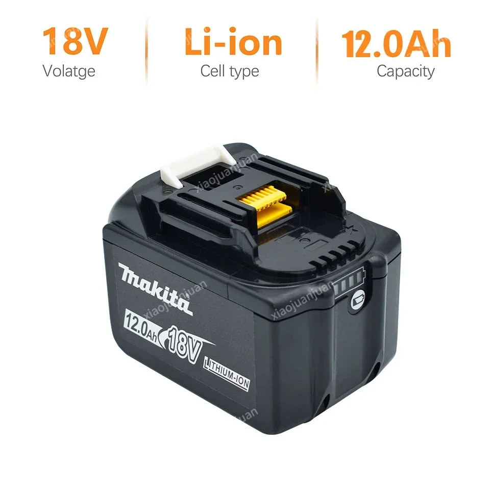 BL1850 for Makita 18V 12.0Ah Original Battery BL1830 BL1860 BL1850B Tool Batteries Compatible Makita 18 Volt Wireless Grinder