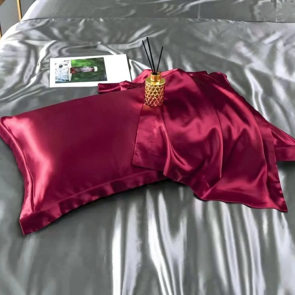 Soft Mulberry Silk Pillowcase Double Sided Satin Pillow Cover Breathable Luxury Bedding Essential For Hair Protection