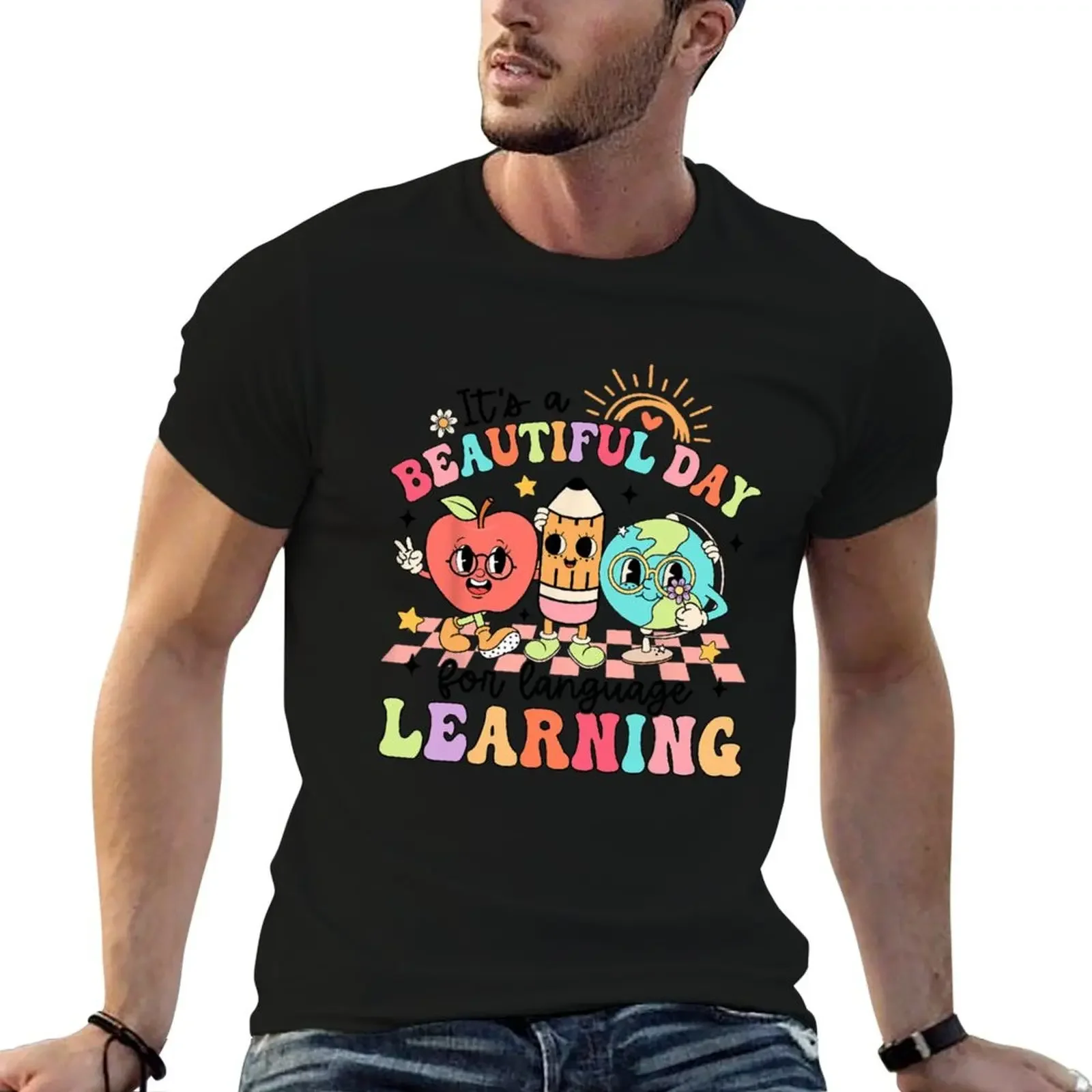 It's A Beautiful Day For Language Learning Shirt For Esl, Teacher Gift T-Shirt graphics plus sizes mens t shirts