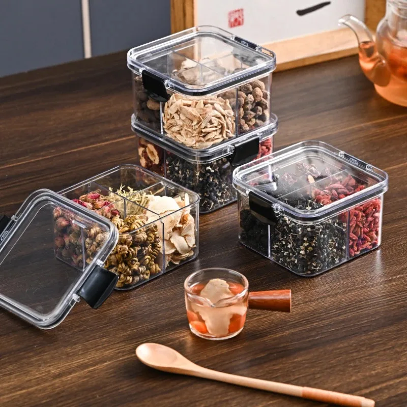 

Кухонный герметичный контейнер для хранения круп, сухофруктов и сухих продуктов, влагонепроницаемый пластиковый ящик-органайзер