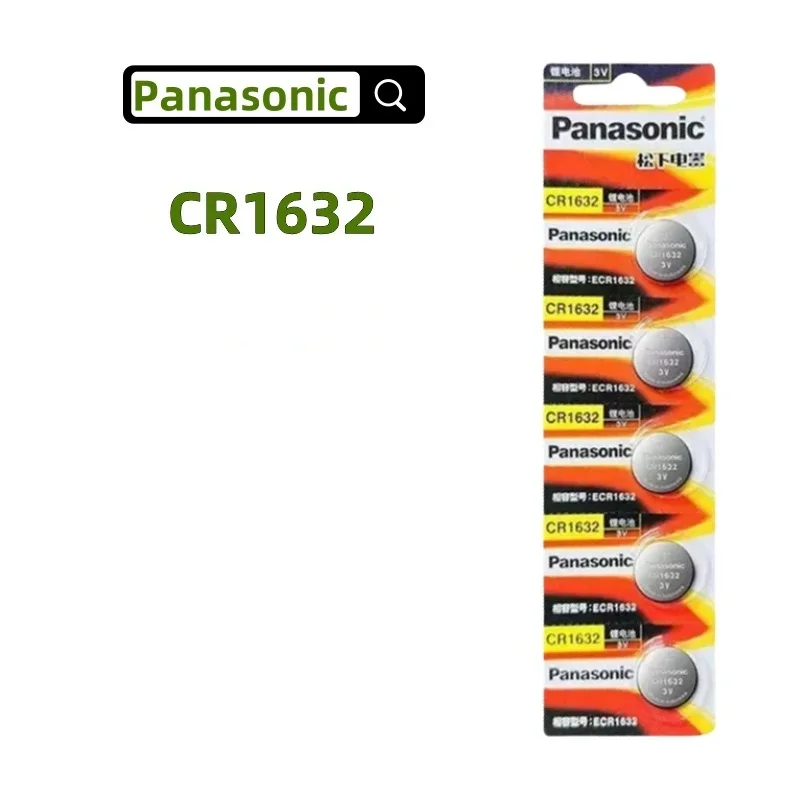 5 SZTUK Oryginalna bateria litowa Panasonic CR2032 2025 2016 1632 1620 1220 2450 3V do pilota samochodowego Zegarek Przycisk Ogniwa monetowe