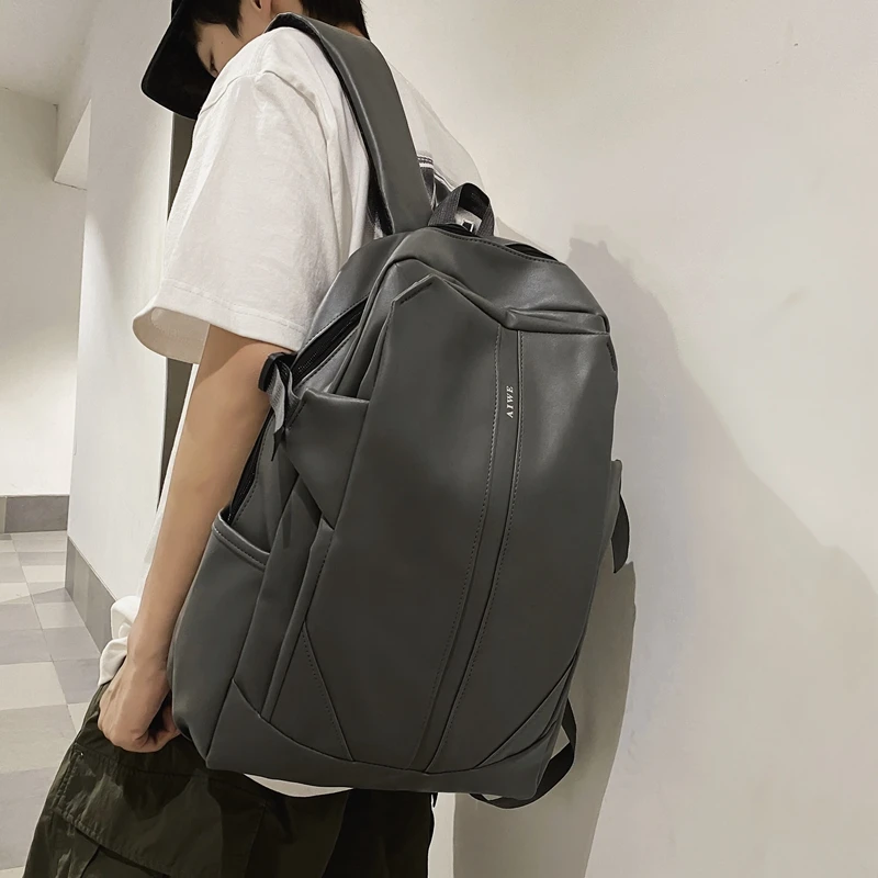 Big Capacity Teenager Leisure  School Book Laptop Backpack Female Casual Travel Street Simple Cloth Daily Knapsack Bag