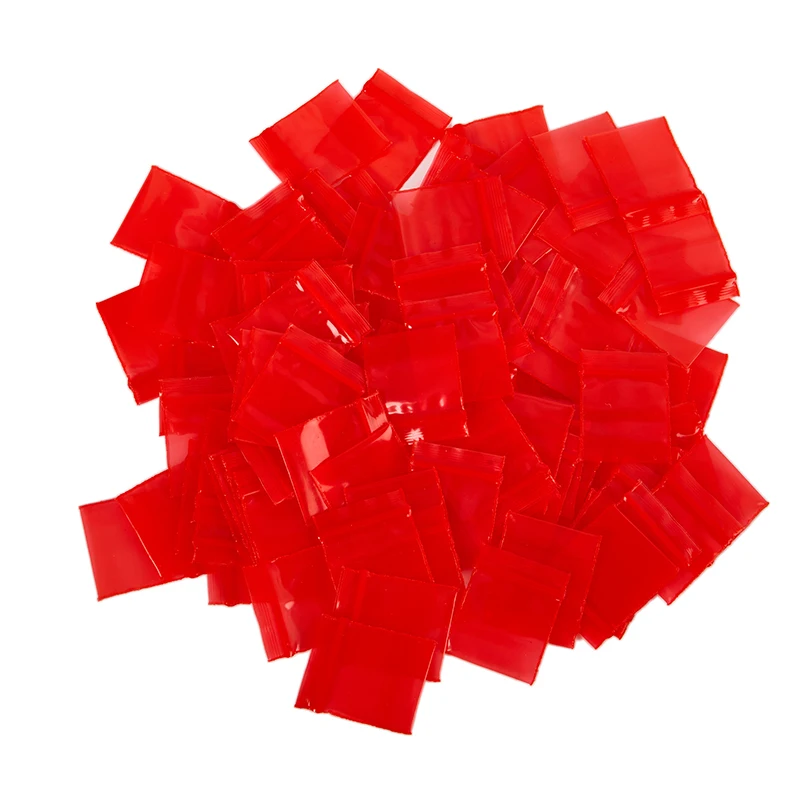 2.5x3cm 100Pcs PE Plastic Packaging Bags Pill Packaging Pouches Colored Sealed Bag Jewelry Individually Packaged Bag