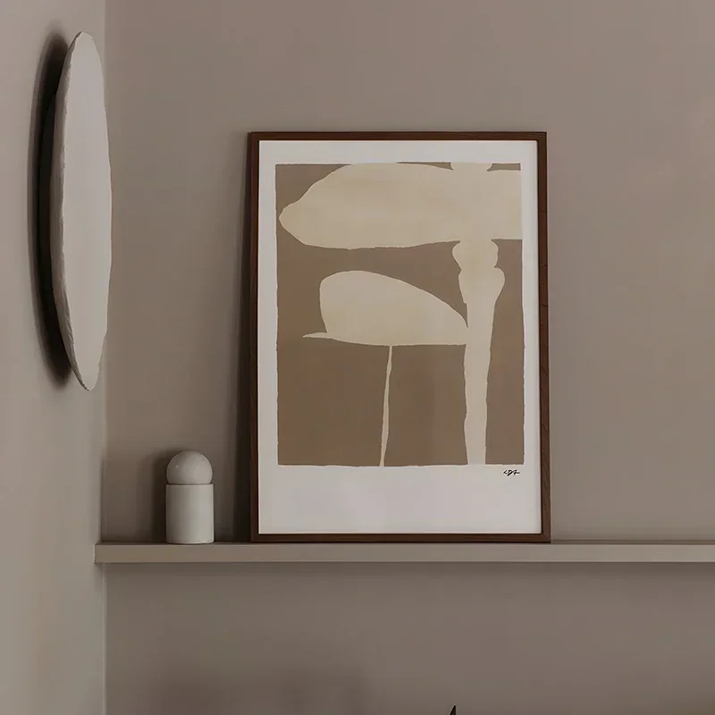 Abstract Geometric Woman Line Wall Art Print, Beige Poster, Canvas Painting, Modern Picture for Living Room Decor, Nordic Gifts