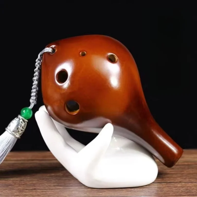 Smoked Ocarina 6-hole Ceramic 6-hole Professional Musical Instrument AC Key School Teaching Crafts Flute