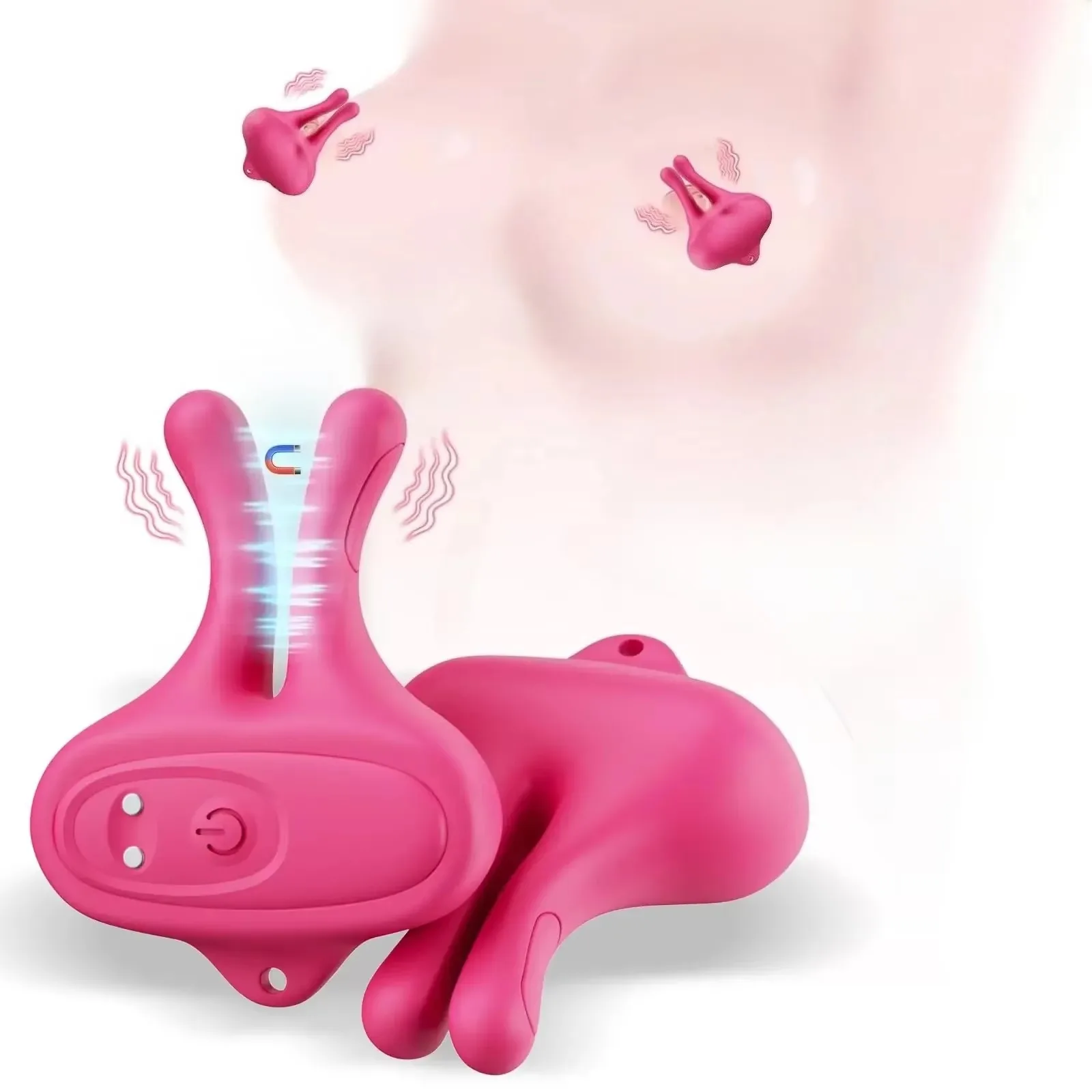 Vibrating Nipple Clamps Vibrator 9 Vibration Modes Magnetic Nipple Stimulation BDSM Adult Sex Toys for Women Couples Pleasure 2