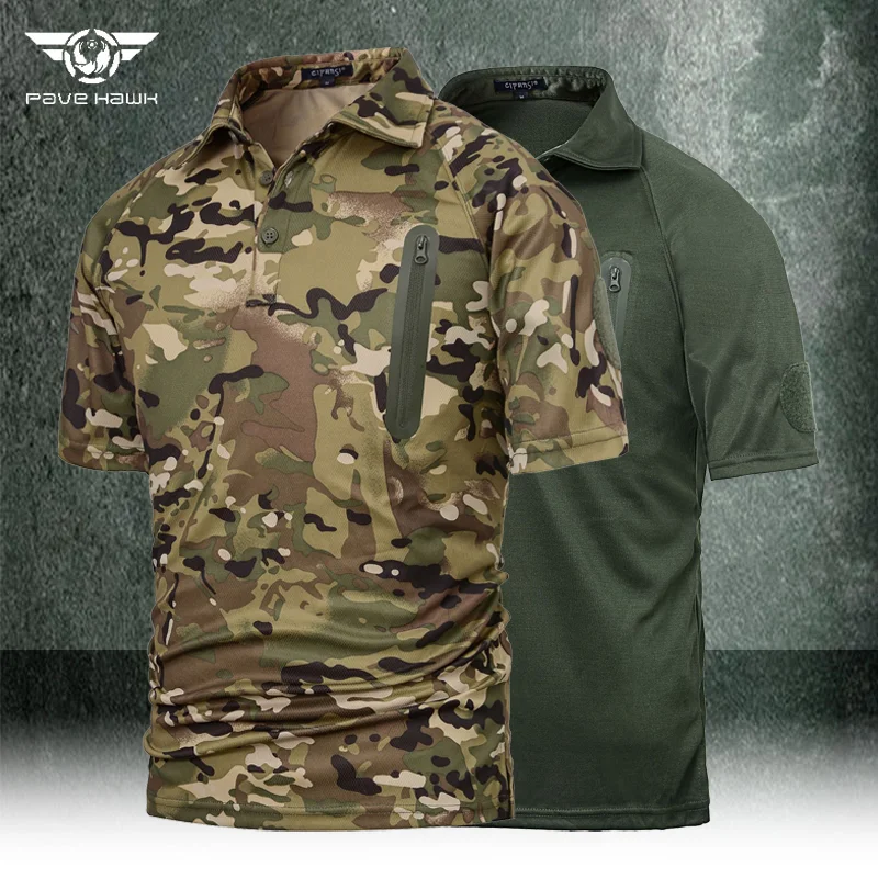 

Men's Tactical T-shirt Military Breathable Camouflage Short Sleeves Summer Quick-drying Sweat-absorbing Casual T-shirt Homme