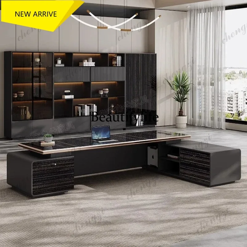 

M178 Room Desks Bureaux De Travail Desk Organizer Office Furniture Light Luxury And High End Feel Office Table Computer Desk