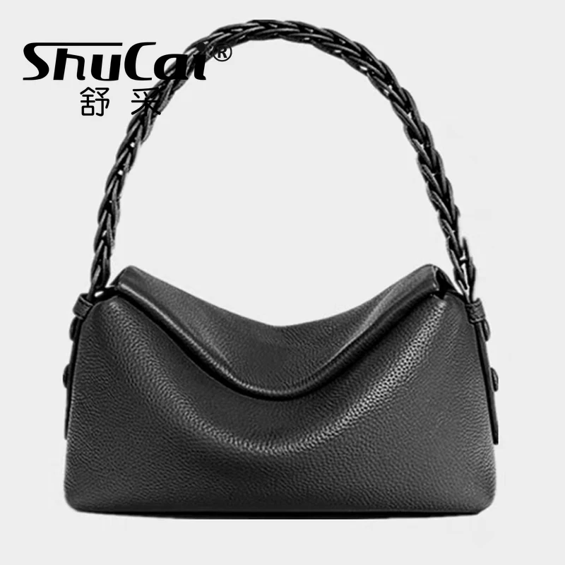 Genuine Leather Underarm Bag Female Niche Shoulder Crossbody Handbag Fashion Pillow Designer Bag