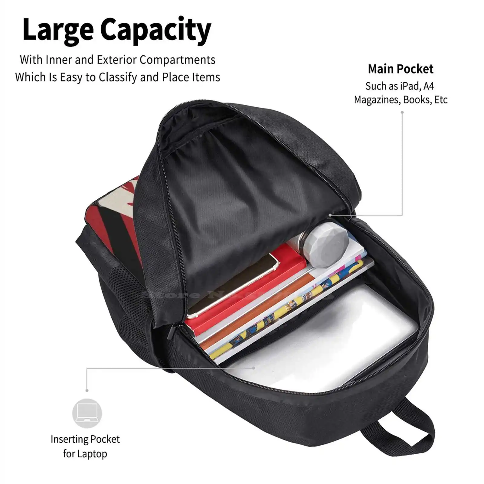 Am I A Girl Large Capacity School Backpack Laptop Bags Singer Metal Musician Industrial Cakdms Poppys Cute Tour Concert