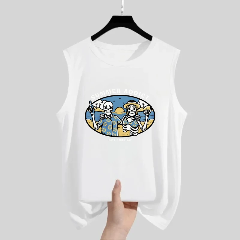 

Men's Tank Top 2025 Summer tank tops t shirt y2k Quick Dry Printed Y2k tops Graphic Solid color Vest Running top