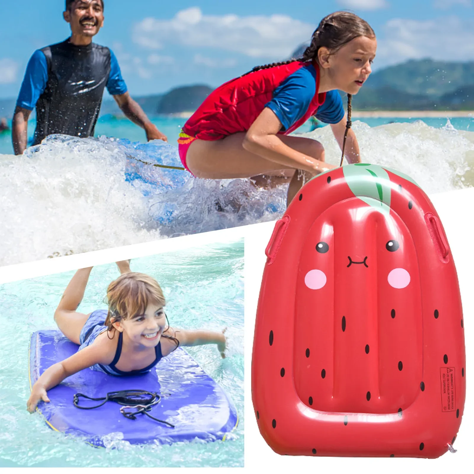 Flotador inflable con forma de fruta con mango, juguete de agua de dibujos animados para niños, Fiesta EN LA Piscina al aire libre, suministros de natación inflables