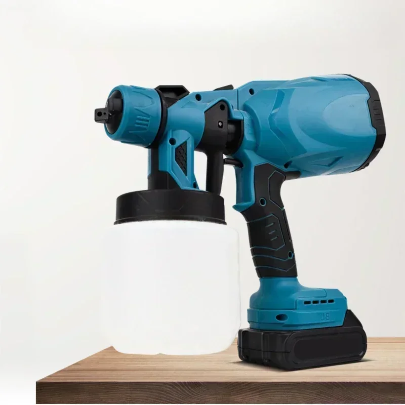 

L 21V 1000ML Electric Gun Cordless Spray Gun Car Furniture Tool Decoration Spray Gun Compatible For Makita 21V Battery