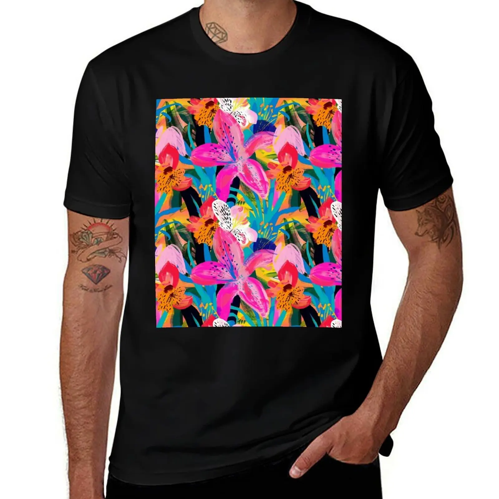 

Energy of Lilies T-Shirt vintage graphic tee quick-drying anime figures outfits for men