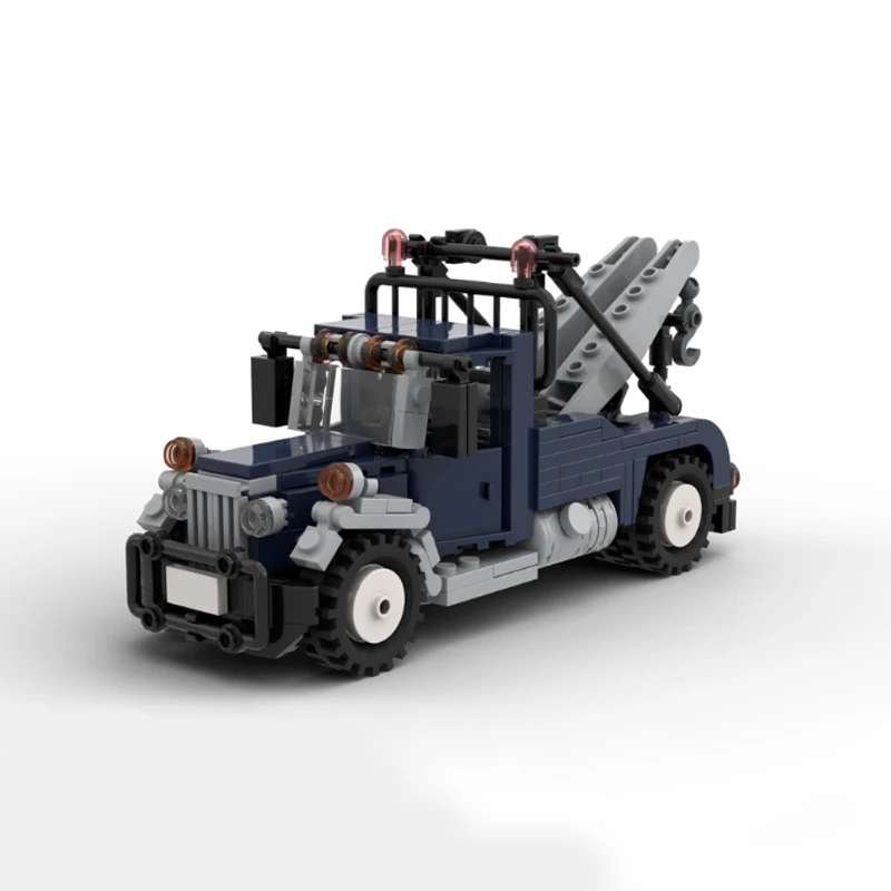 Speed Racing Car Model MOC Building Bricks Retro Tow Truck Modular Technology Holiday Gifts Assemble Toys Suit Display