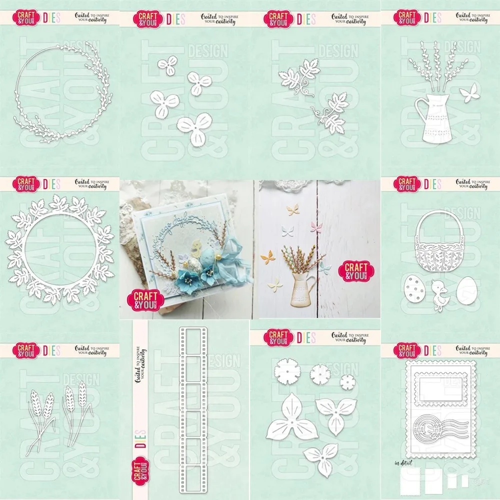 2024 Easter Flower staircase Metal Cutting Dies Sets For DIY Craft Making Lace Greeting Card Scrapbooking Album