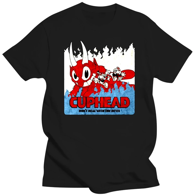 Cuphead Devil Flames Mens Graphic T Shirt discout hot new tshirt